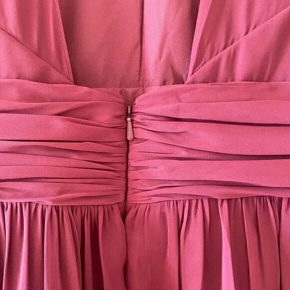 Jenny Packham Cabernet Cap Sleeve Chiffon Bridesmaid Dress Fit & Flare 12 #1654 - Picture 13 of 15